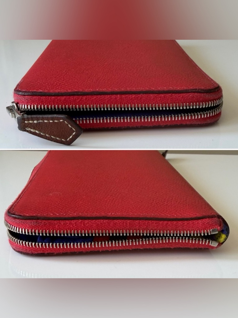 Hermès Azap Silk’In Long Wallet – Texas Rose Epsom Leather with Silk Lining - Picture 5 of 16